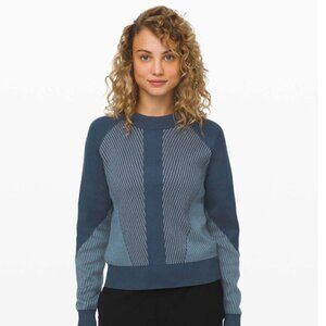 LULULEMON Here For Serenity Sweater Women SZ XS Cashmere Night Diver Petrol Blue